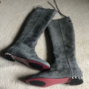 COPY - Paris Hilton suede boots with jewels